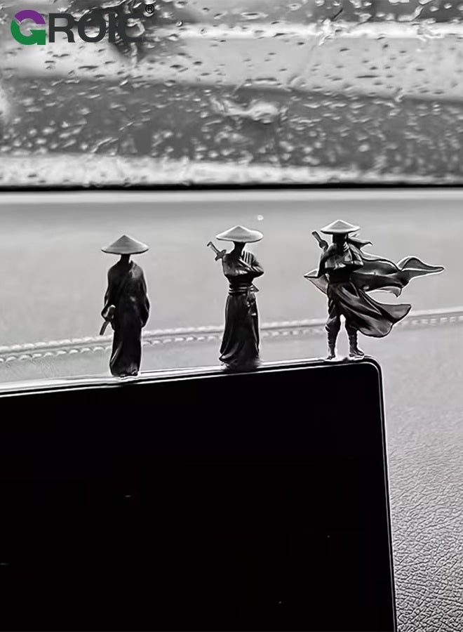 GROIC Car Dashboard Ornament, 6-Piece Martial Arts Swordsman Set, Car Interior Decoration Accessory, Mini Resin Figurines for Home, Office, Car Interior, Car Rearview Mirror and Dashboard Decorations - Image 5